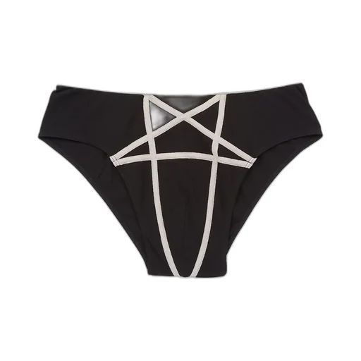 Rick Owens Temple Penta Brief In Black/Pearl Cotton Stretch Rib Jersey