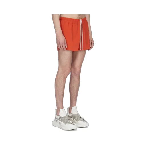 Rick Owens Temple Boxer Swimmer In Orange Swim Jersey