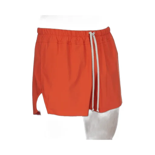 Rick Owens Temple Boxer Swimmer In Orange Swim Jersey
