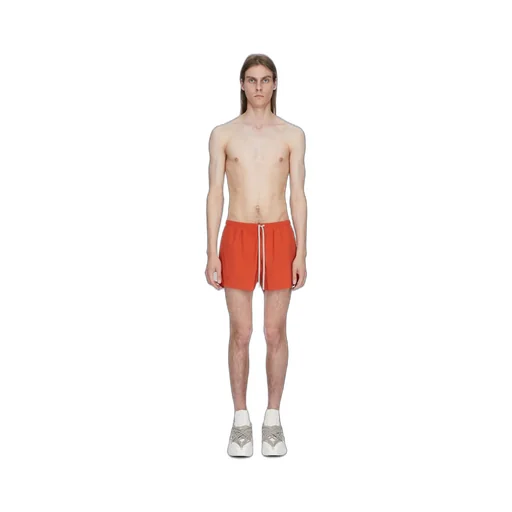 Rick Owens Temple Boxer Swimmer In Orange Swim Jersey