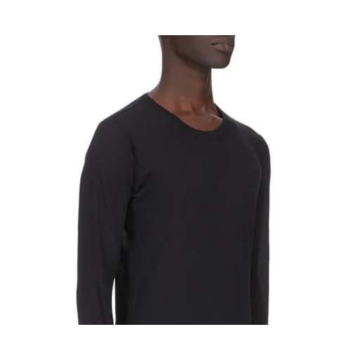 Rick Owens Temple Basic Ls T In Black Unstable Cotton