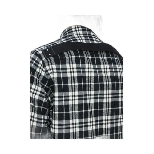 Rick Owens Temple Outershirt In Black Plaid Plaid Flannel