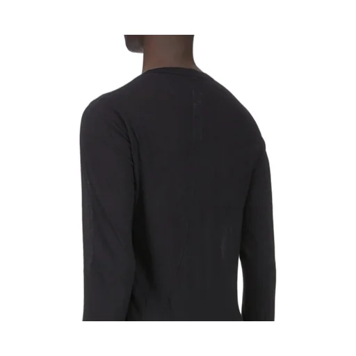 Rick Owens Temple Basic Ls T In Black Unstable Cotton
