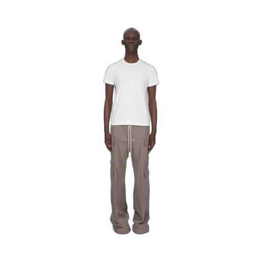 Rick Owens Temple Short Level T In Milk Classic Cotton Jersey