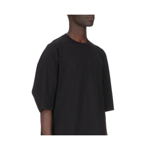 Rick Owens Temple Jumbo Ss T In Black Classic Cotton Jersey