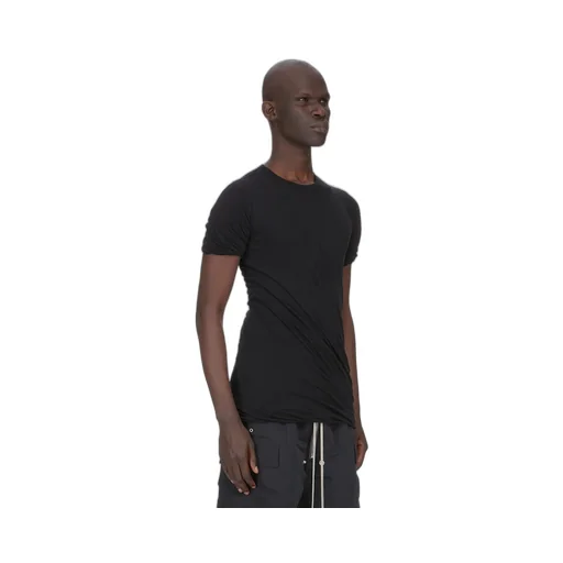 Rick Owens Temple Double Ss T In Black Unstable Cotton