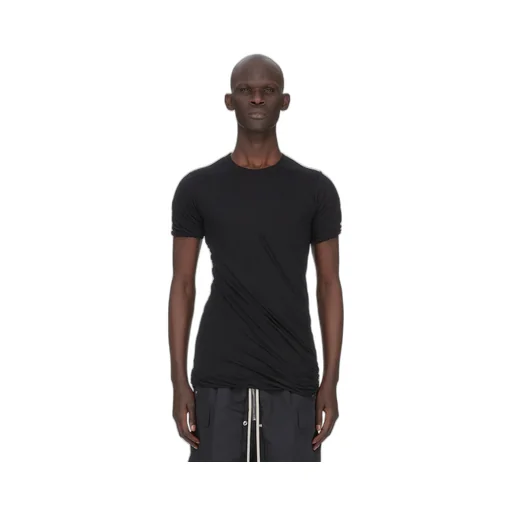 Rick Owens Temple Double Ss T In Black Unstable Cotton