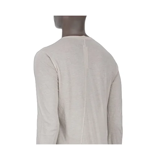 Rick Owens Temple Basic Ls T In Pearl Unstable Cotton