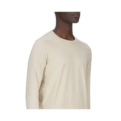 Rick Owens Temple Level Ls T In Sand Classic Cotton Jersey