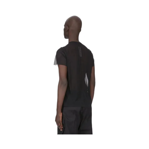 Rick Owens Temple Short Level T In Black Stretch Tulle
