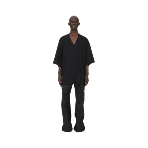 Rick Owens Temple V Tommy T In Black Classic Cotton Jersey