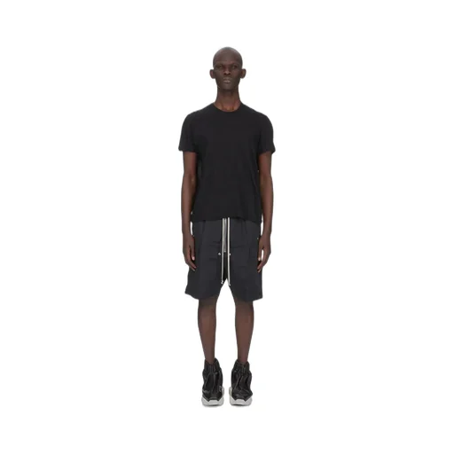 Rick Owens Temple Short Level T In Black Unstable Cotton