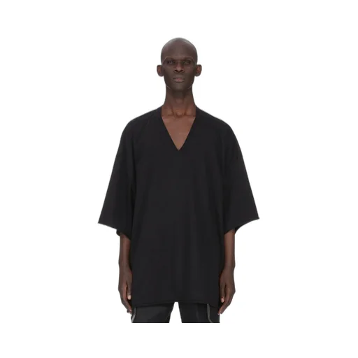 Rick Owens Temple V Tommy T In Black Classic Cotton Jersey