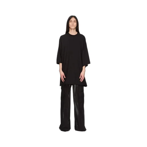 Rick Owens Temple Tommy T In Black Classic Cotton Jersey