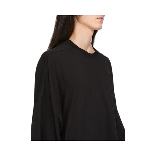 Rick Owens Temple Tommy T In Black Classic Cotton Jersey