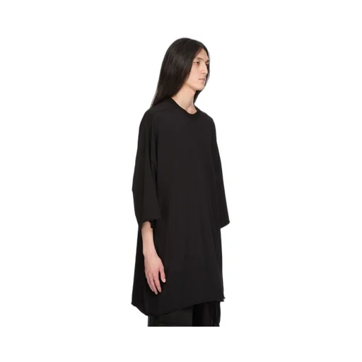 Rick Owens Temple Tommy T In Black Classic Cotton Jersey