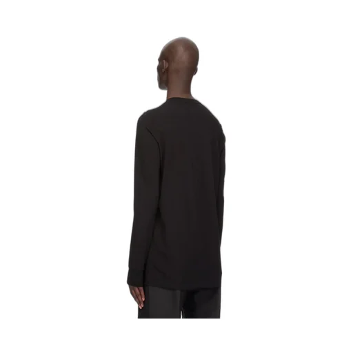 Rick Owens Temple Level Ls T In Black Classic Cotton Jersey