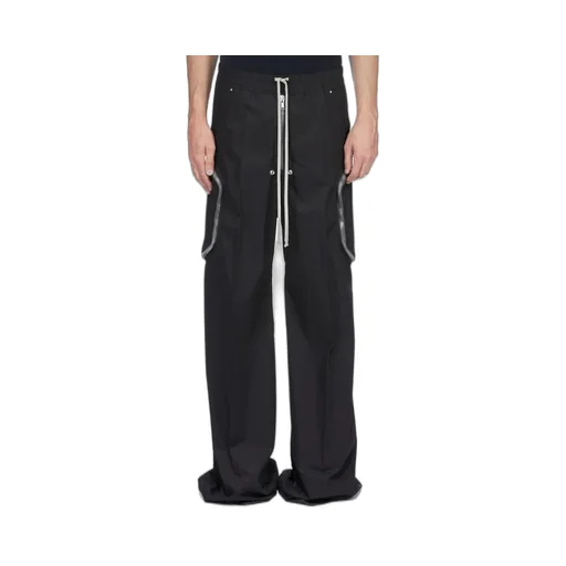 Rick Owens Temple Heizer Belas In Black Cotton Poplin