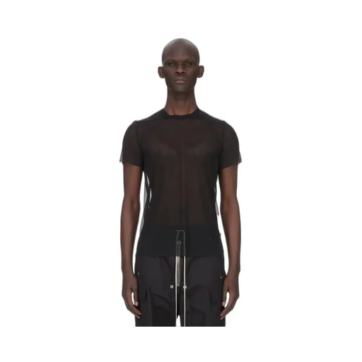Rick Owens Temple Short Level T In Black Stretch Tulle
