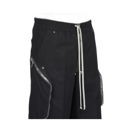 Rick Owens Temple Heizer Belas In Black Cotton Poplin