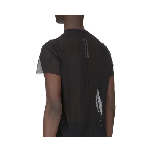 Rick Owens Temple Short Level T In Black Stretch Tulle