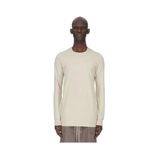 Rick Owens Temple Level Ls T In Sand Classic Cotton Jersey