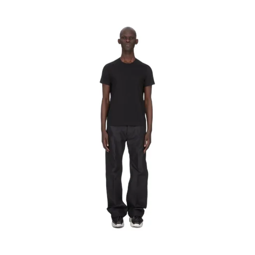 Rick Owens Temple Short Level T In Black Classic Cotton Jersey