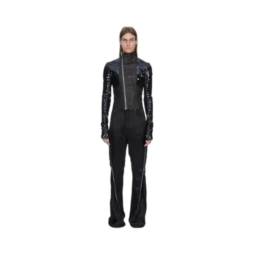 Rick Owens Temple Bolan Banana In Black Cupro Satin