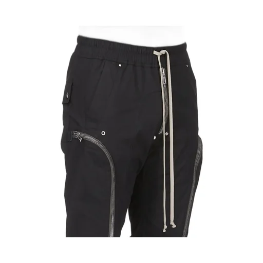 Rick Owens Temple Bauhaus Cargo In Black Heavy Poplin