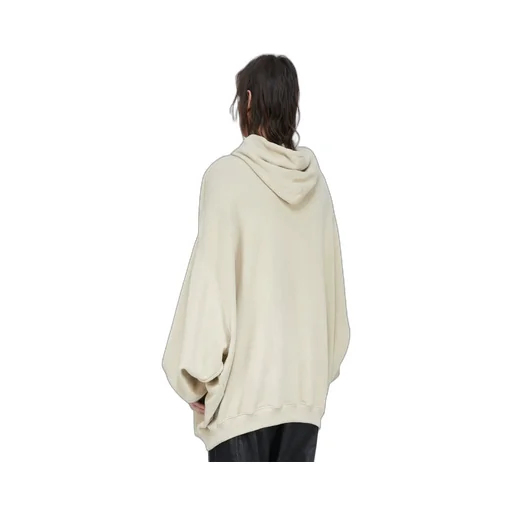 Rick Owens Temple Hun Hoodie In Sand Nep Terry Jersey