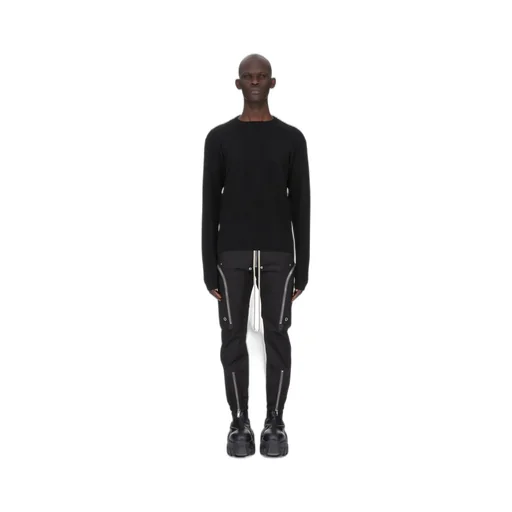 Rick Owens Temple Bauhaus Cargo In Black Heavy Poplin