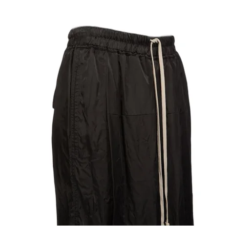 Rick Owens Temple Kiltshorts In Black Cupro Satin