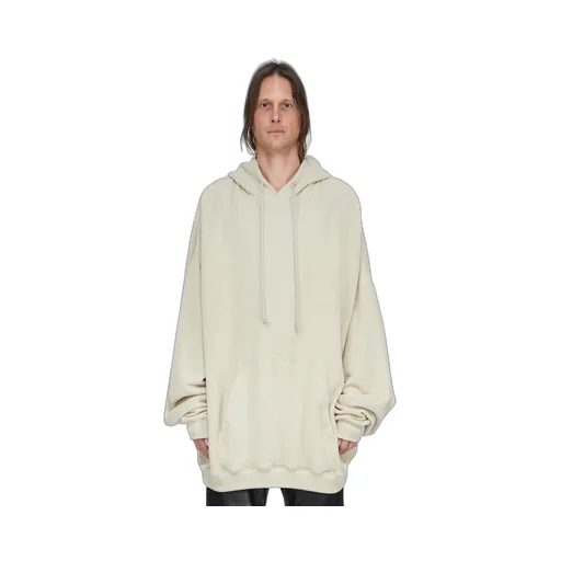 Rick Owens Temple Hun Hoodie In Sand Nep Terry Jersey
