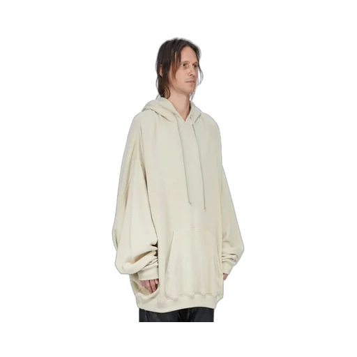Rick Owens Temple Hun Hoodie In Sand Nep Terry Jersey