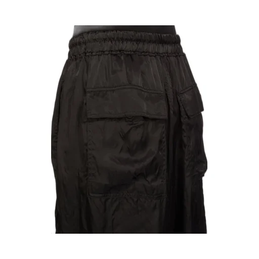 Rick Owens Temple Kiltshorts In Black Cupro Satin