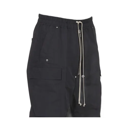 Rick Owens Temple Cargobela Shorts In Black Tech Faille