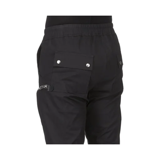Rick Owens Temple Bauhaus Cargo In Black Heavy Poplin