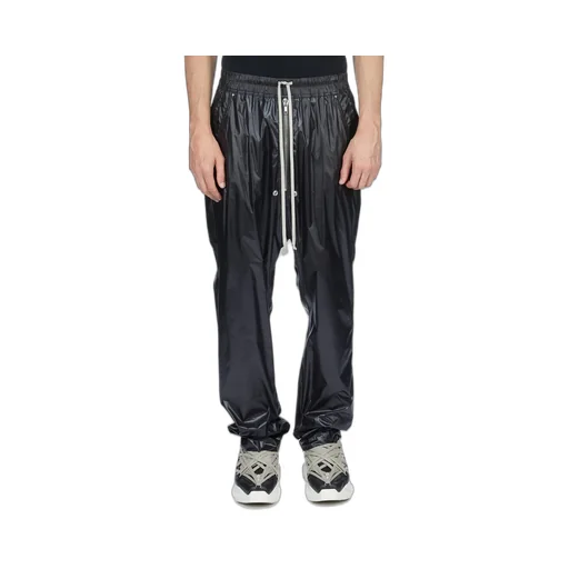 Rick Owens Temple Bela Pants In Black Shiny Nylon