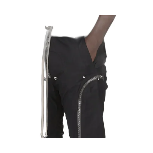 Rick Owens Temple Bauhaus Cargo In Black Heavy Poplin