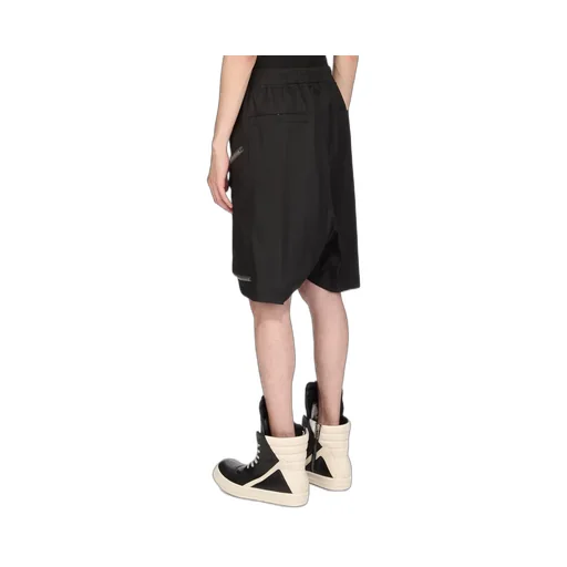 Rick Owens Temple Heizer Bela In Black Heavy Poplin