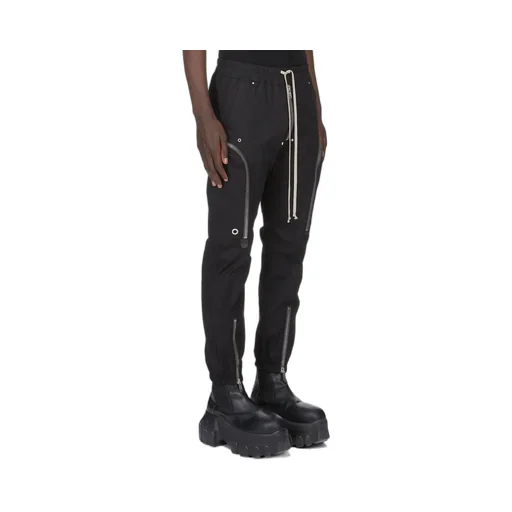 Rick Owens Temple Bauhaus Cargo In Black Heavy Poplin