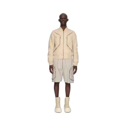Rick Owens Temple Heizer Bela In Pearl Heavy Poplin