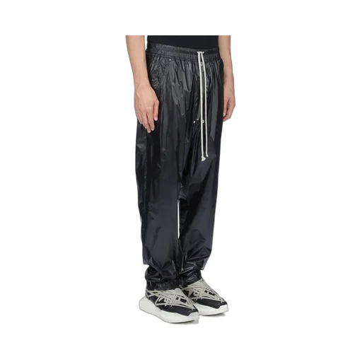 Rick Owens Temple Bela Pants In Black Shiny Nylon