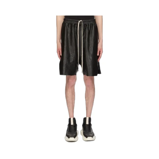 Rick Owens Temple Boxers In Black Tumbled Lamb