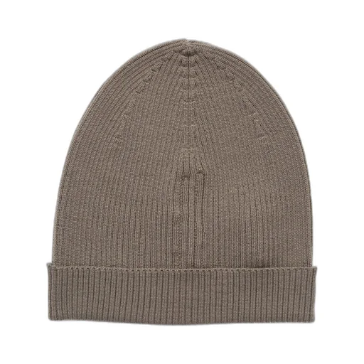 Rick Owens Temple Ribbed Beanie In Dust Ribbed Knit