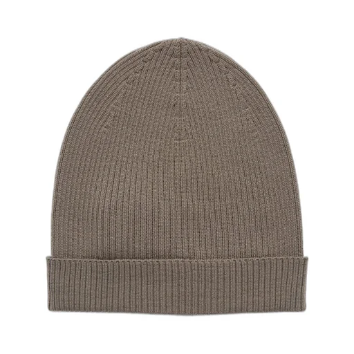 Rick Owens Temple Ribbed Beanie In Dust Ribbed Knit