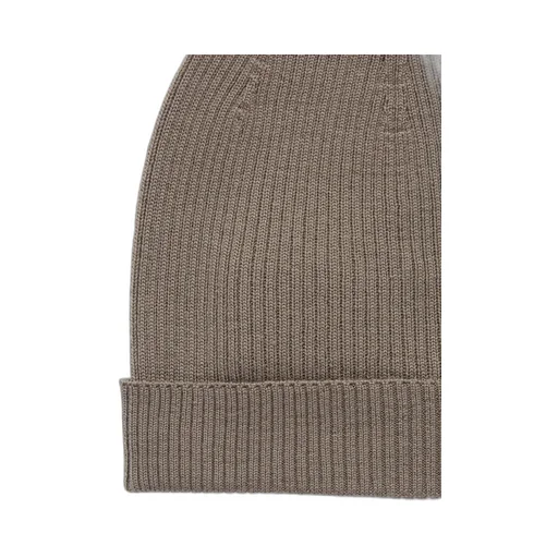 Rick Owens Temple Ribbed Beanie In Dust Ribbed Knit