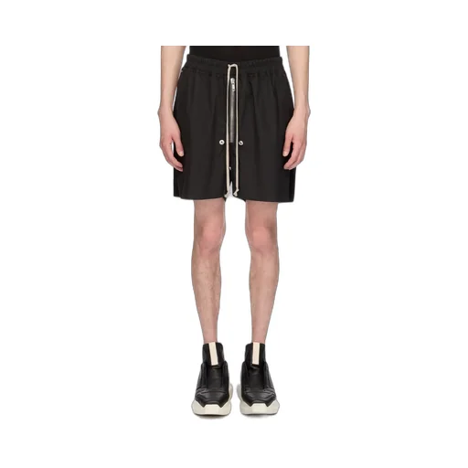Rick Owens Temple Bela Boxers In Black Heavy Poplin