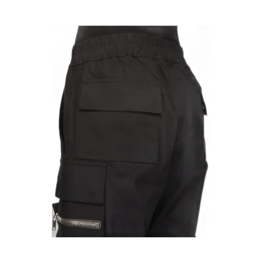 Rick Owens Temple Mastodon Cargo In Black Heavy Poplin