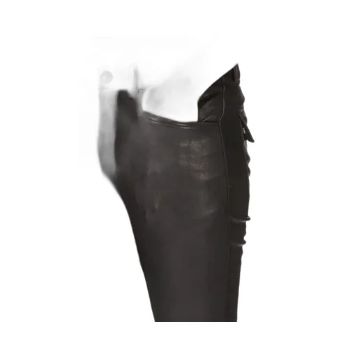 Rick Owens Temple Tyrone Jeans In Black Veg Stretch Leather